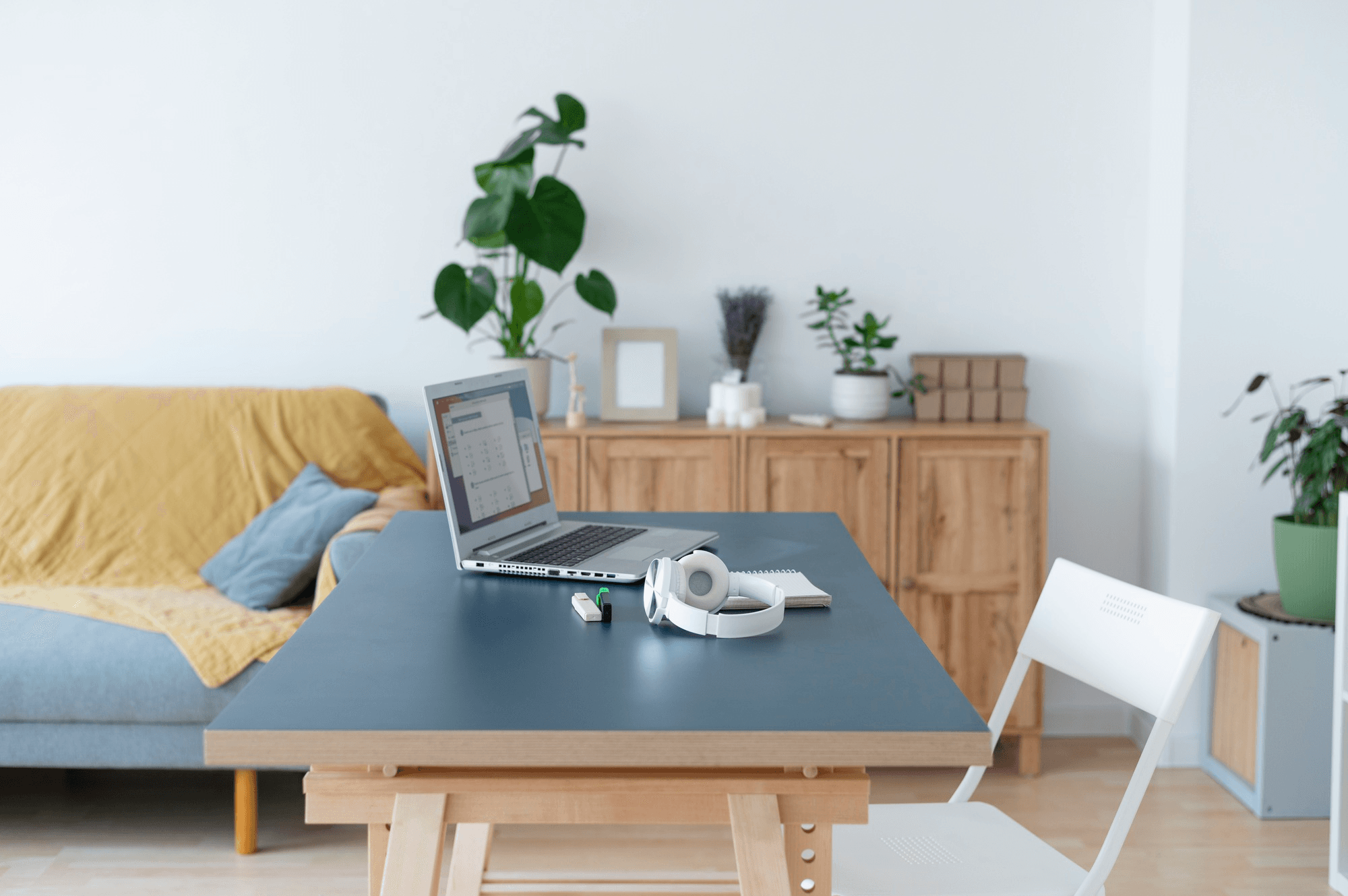 A good desk and a chair sets the tone and comfort of your home office.